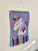 Unicorn wall hanging intarsia crochet pattern tapestry
