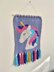 Unicorn wall hanging intarsia crochet pattern tapestry