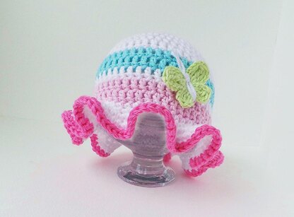 Crochet Hat Pattern, 'Ruffles'