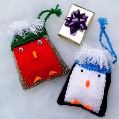 Robin & Penguin Chocolate Coin Bags