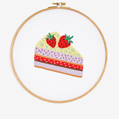 DMC X Eva Lechner - Strawberry Cheesecake Embroidery Pattern - PAT1753 - Downloadable PDF