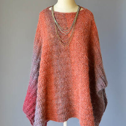 Banked Coals Poncho in Universal Yarn Revolutions - Downloadable PDF