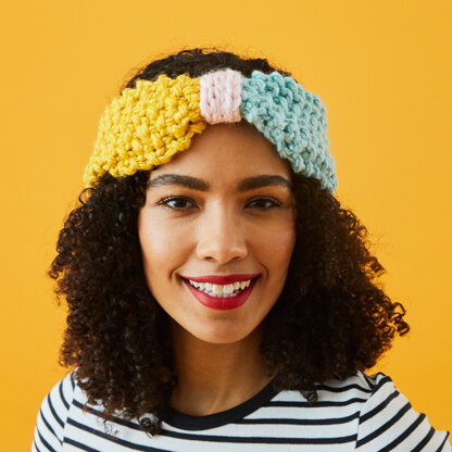 Funky Chunky Headbands - Free Knitting Pattern For Women in Paintbox Yarns Simply Super Chunky