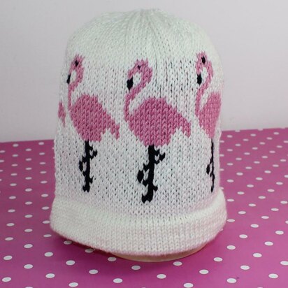 Flamingo Ski Beanie Hat CIRCULAR