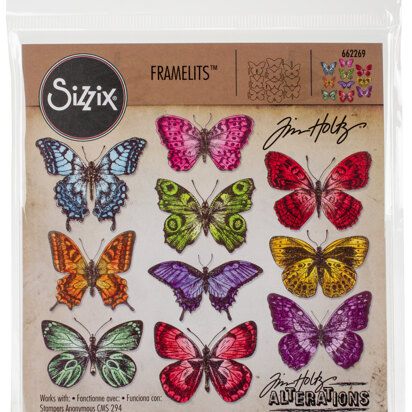 Sizzix Framelits Dies By Tim Holtz 20/Pk - Flutter By