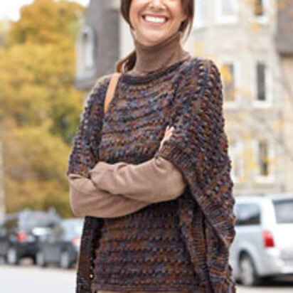 Easy-Wearing Knit Wrap in Caron Simply Soft Paints - Downloadable PDF - knitting pattern