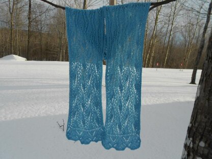 Airy Leaves Lace Scarf