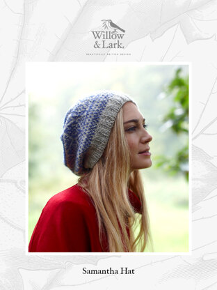 "Samantha Hat" - Hat Knitting Pattern For Women in Willow & Lark Woodland