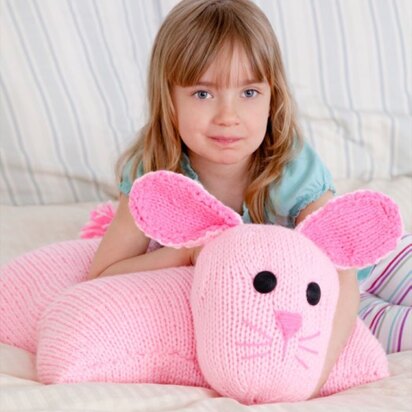 Bunny Pillow Pal in Red Heart Super Saver Economy Solids - LW2667