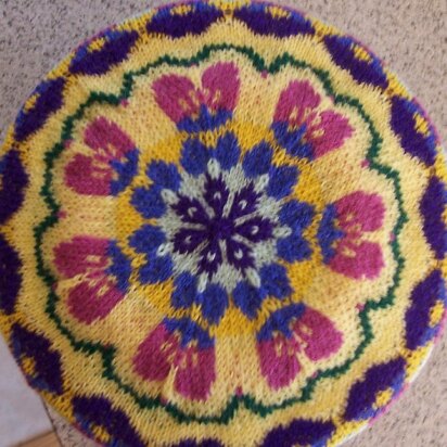 Pansy Garden Tam - knitting pattern
