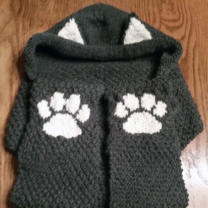Cosy Kitty Scoodie - knitting pattern
