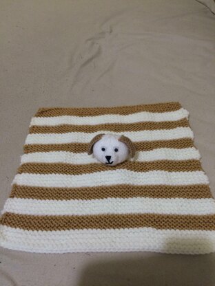 Cuddly Puppy Lovey Baby Blanket Pattern