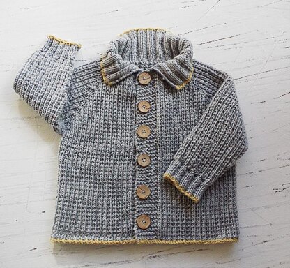 Baby/toddlers seamless top down Fisherman's Rib Jacket - P058