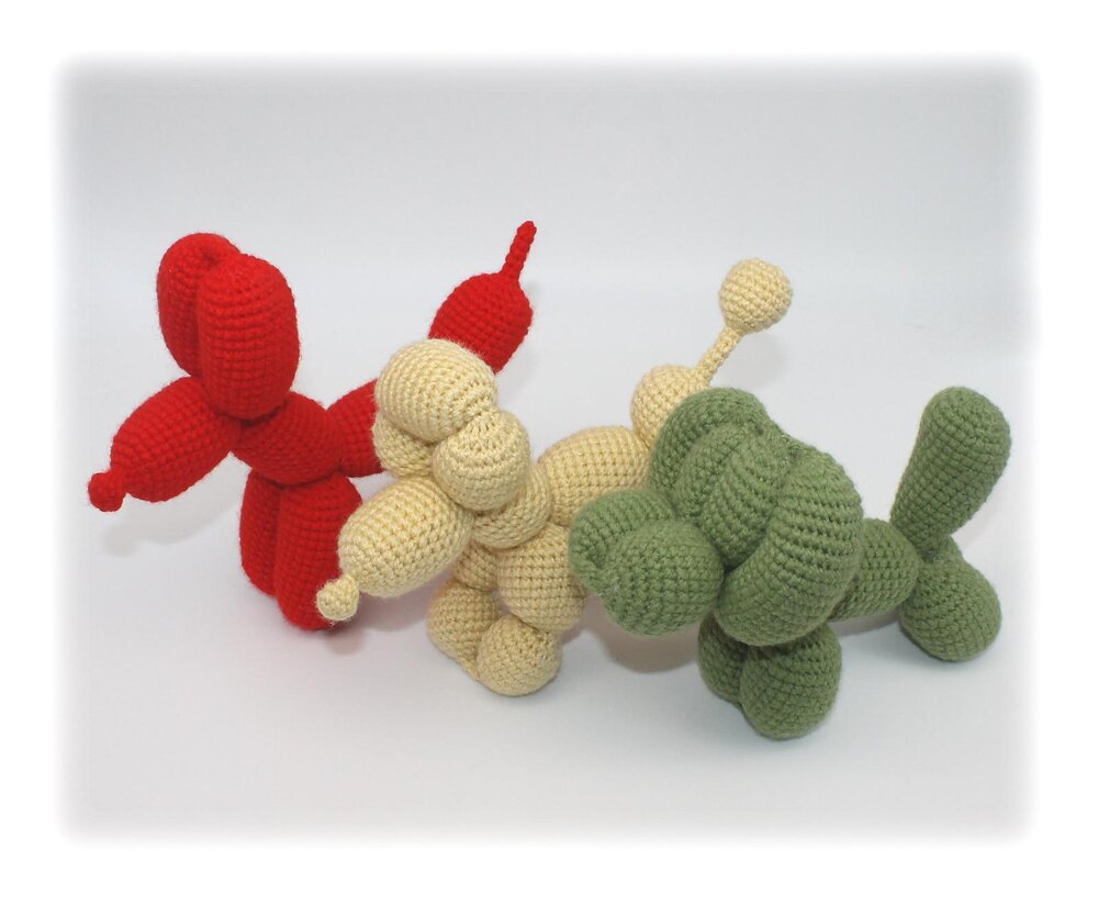 Balloon Dog Crochet Pattern Balloon Dogs Crochet Pattern Crochet pattern by Kristine Kuluka | LoveCrafts