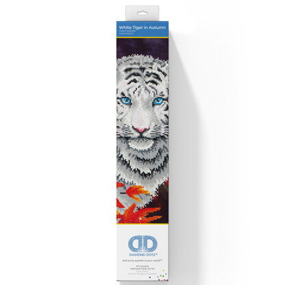 Diamond Dotz White Tiger in Autumn Diamond Painting Kit