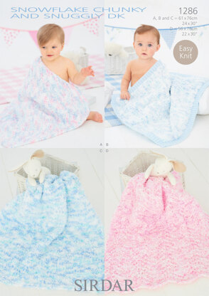 Blankets in Sirdar Snowflake Chunky - 1286 - Downloadable PDF