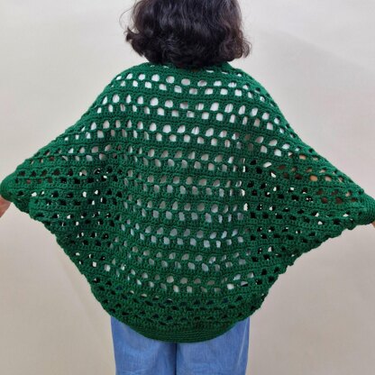 Forest Leaves Cocoon Shrug