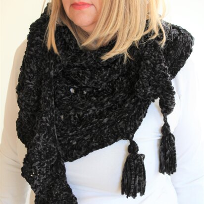 Black Velvet Scarf