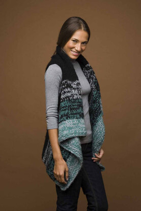 Knit Rectangle Vest in Lion Brand Jiffy - 50904AD