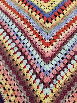 Quick Work  Scrap Yarn Crochet Baby Blanket