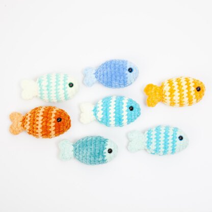 Fish amigurumi, no sew crochet pattern