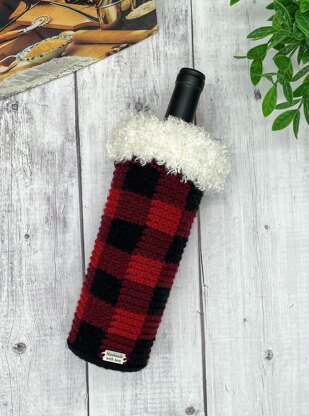 Buffalo Plaid Wine Tote