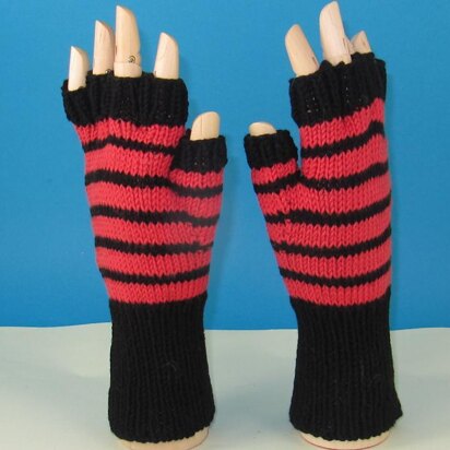 Easy Stripe Short Finger Gloves