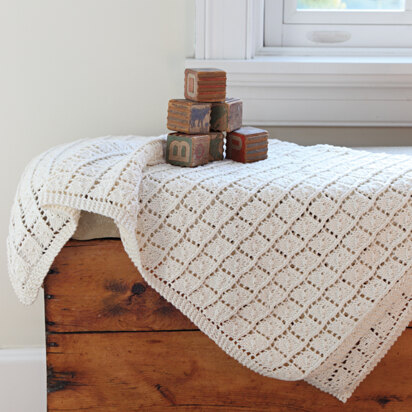 583 Snowdrop Baby Blanket - Knitting Pattern for Babies in Valley Yarns Longmeadow