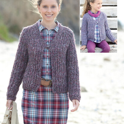 Girl's and Woman's Cardigans in Sirdar Freya - 7158 - Downloadable PDF