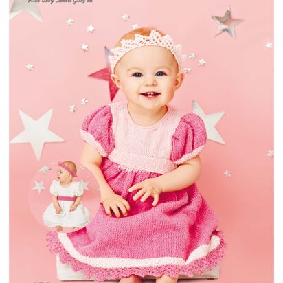 Dresses and Headband in Rico Baby Classic Glitz DK - 608 - Downloadable PDF