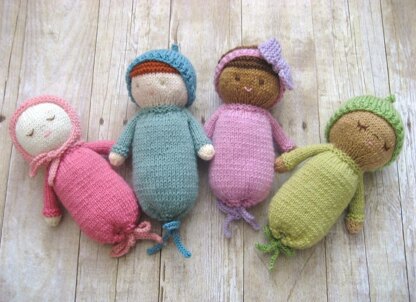 Knit Baby Doll Pattern Set