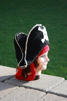 Adult Pirate Hat and Scarf