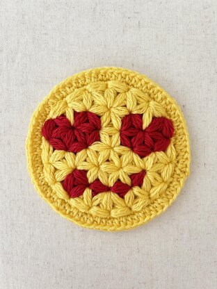 62 Smily Heart Round Square Motif