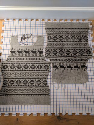 ladies fair isle reindeer jumper