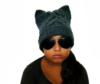 Knit Cat Ear Hat