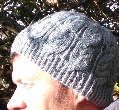 Men's hats cables and stripes