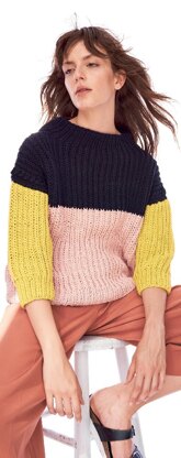 Sweater and Loop Scarf in Rico Fashion Jersey - 403 - Downloadable PDF