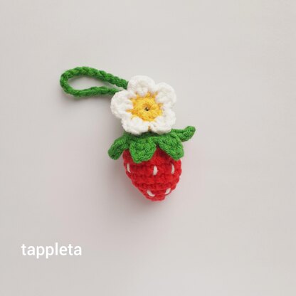 Strawberry keychain crochet