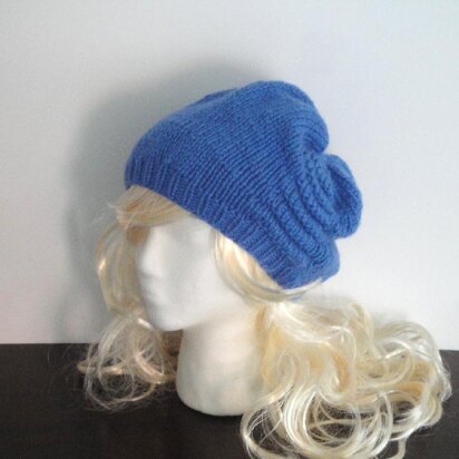 Scrunch Slouch Hat - knitting pattern