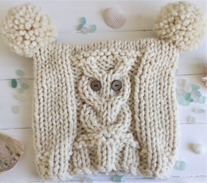 Owl T-bag Hat 2yrs to adult