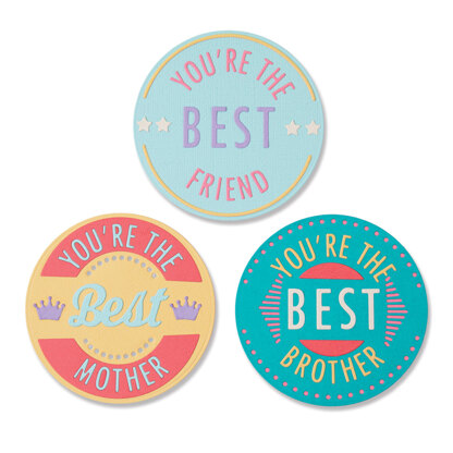 Sizzix Thinlits Die Set 18PK - You're The Best by Jenna Rushforth