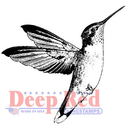 Deep Red Cling Rubber Stamp - Airship Design, 2x3 Inches, Made In USA For Crafting