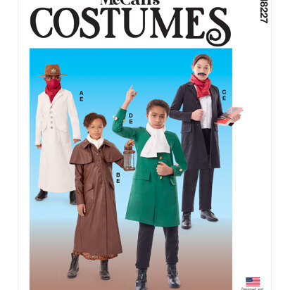 McCall's Girls' and Boys' Costume Coats with Mask M8227 - Paper Pattern, Size 7-8-10-12-14