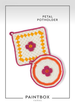 "Petal Potholder" - Crochet Pattern For Home in Paintbox Yarns Simply DK