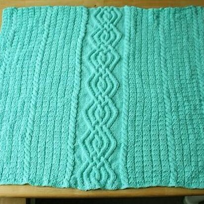 Mint Cables Baby Blanket