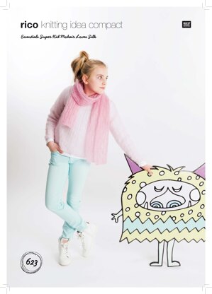 Sweater and Scarf in Rico Essentials Super Kid Mohair Loves Silk - 623 - Downloadable PDF