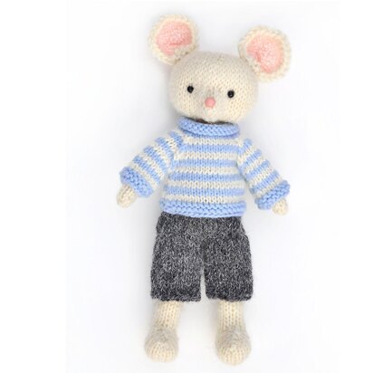 White mouse Peter - knitting pattern