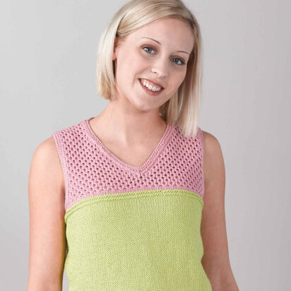 261 Honeydew Tank Top - Knitting Pattern for Women in Valley Yarns Longmeadow