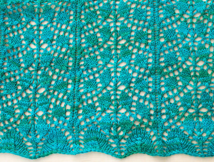 Bridgeward Leaves Shawls in SweetGeorgia Merino Silk Lace and Merino Silk Fine - Downloadable PDF