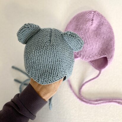 Baby beanie hat with bear ears